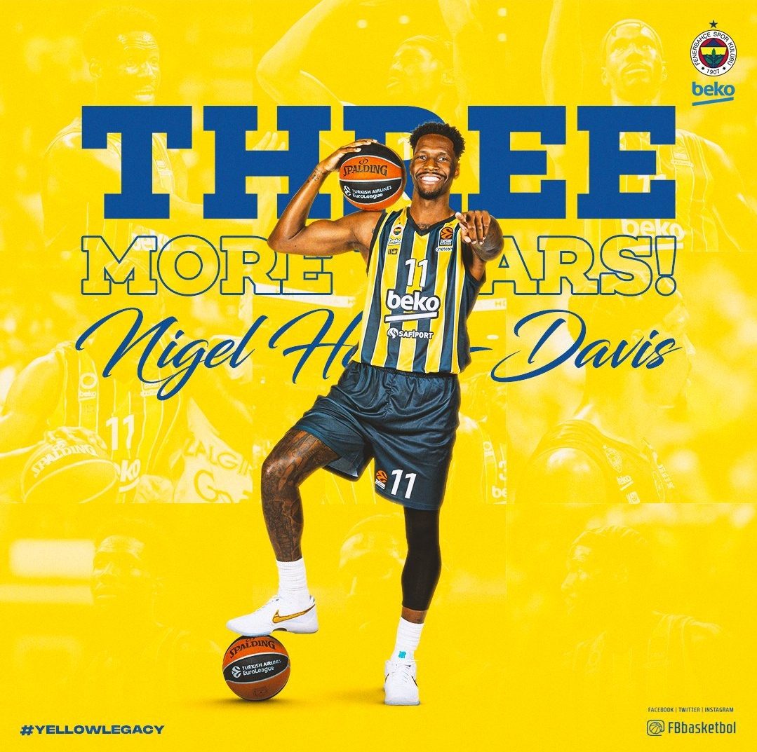 Nigel Hayes-Davis, tres temporadas más en el Fenerbahce