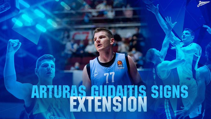Arturas Gudaitis, dos temporadas más en el Zenit St. Petersburg