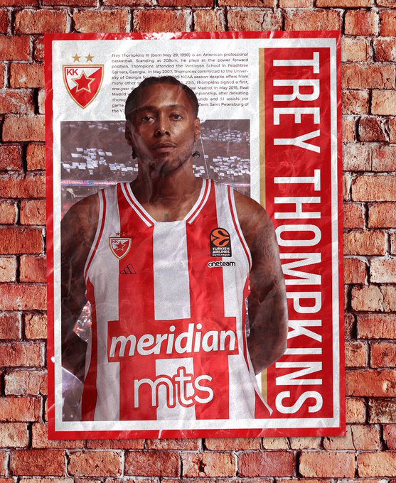 El Estrella Roja anuncia el fichaje de Trey Thompkins