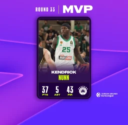 MVP de la Jornada 33º EuroLeague: Kendrick Nunn, Panathinaikos