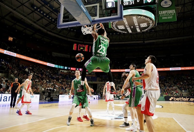 Victoria de Unicaja Málaga con solvencia ante el Estrella Roja (79-65)