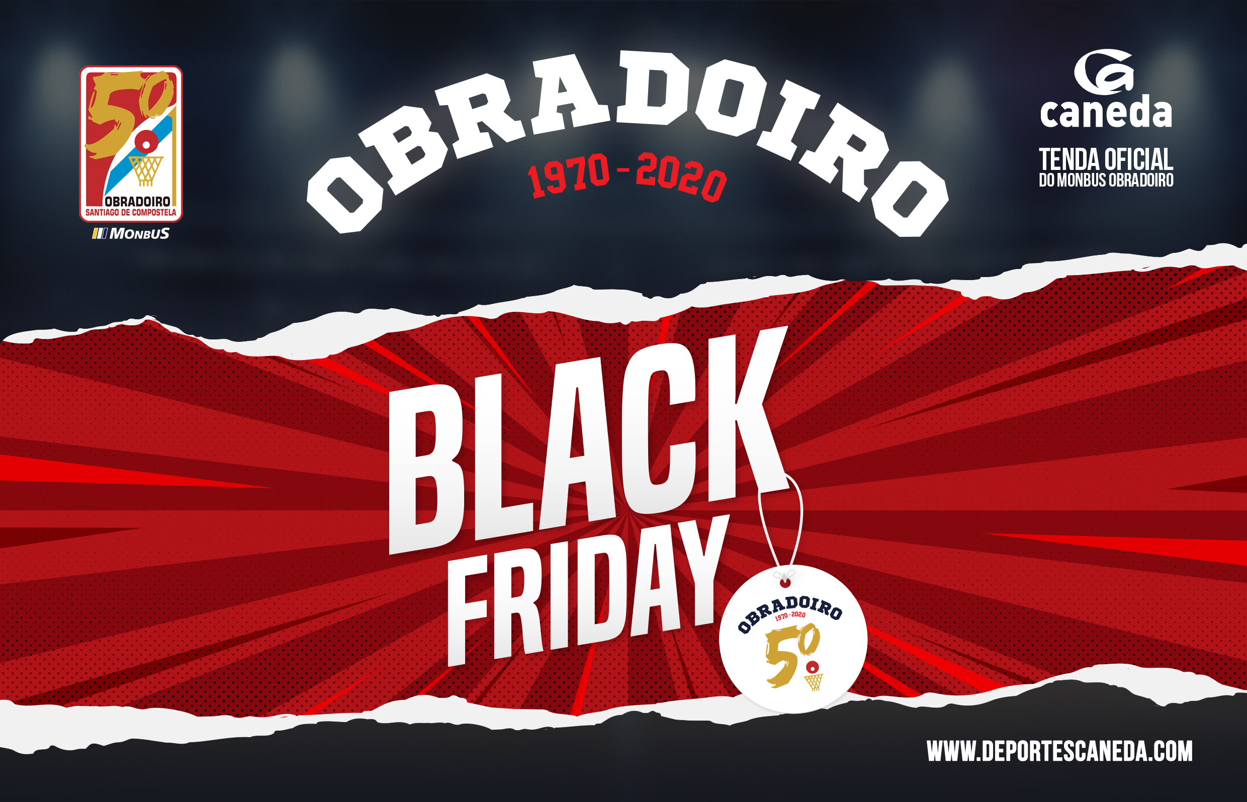 Los aficionados pueden hacerse con los productos obradoiristas con un 15, 20 y 35 % de descuento en el Black Friday en Deportes Caneda