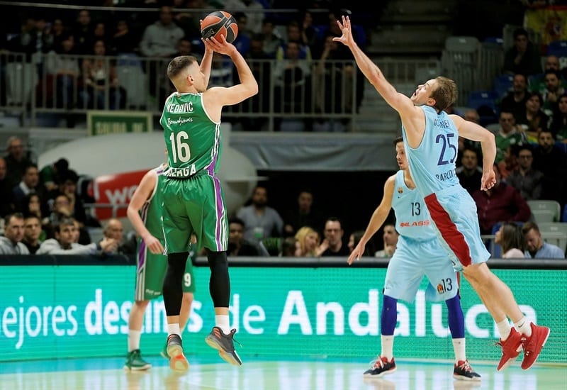 Dani Díez guía la victoria de Unicaja ante el Barcelona (95-91)
