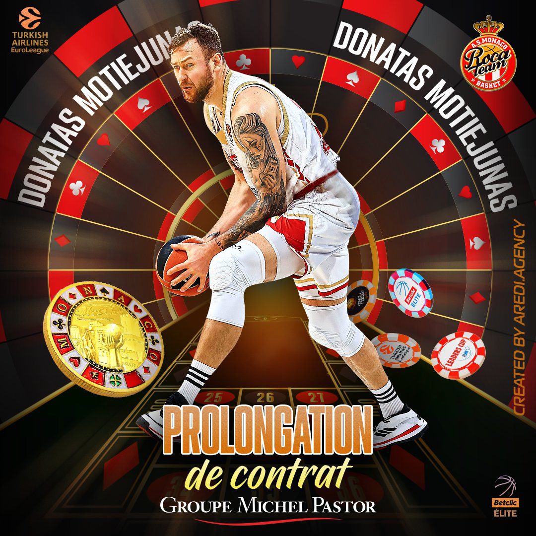 El AS Mónaco anuncia la renovación de Donatas Motiejunas
