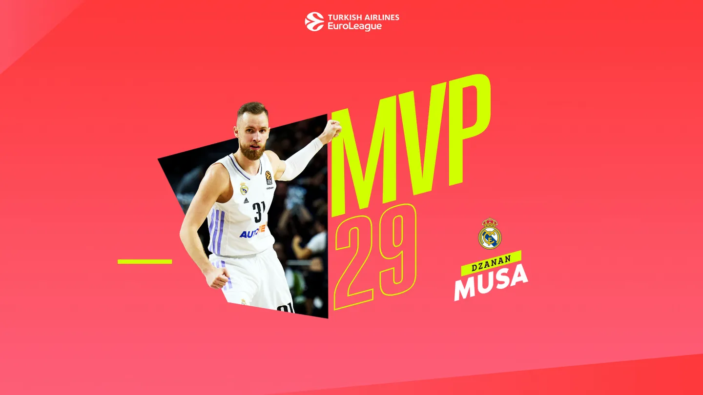 MVP 29ª jornada de la EuroLeague: Dzanan Musa, Real Madrid