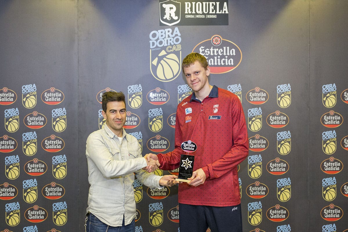 Eimantas Bendzius, elegido Jugador Estrella Galicia por segundo mes consecutivo