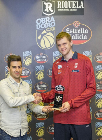 Eimantas Bendzius, elegido Jugador Estrella Galicia por segundo mes consecutivo