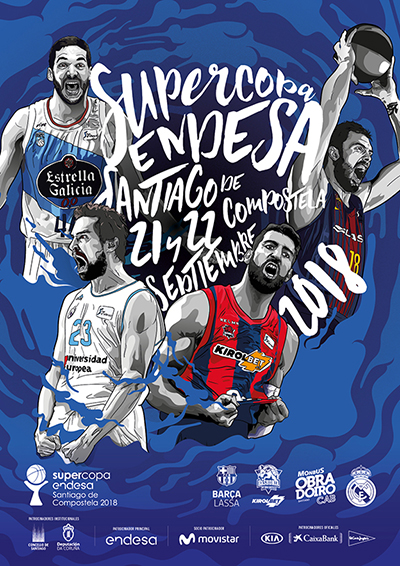 Carteles oficiales de la Supercopa Endesa 2018 de Santiago