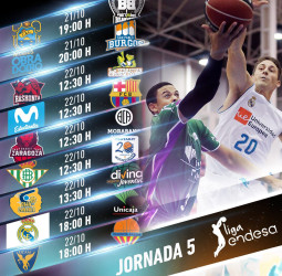 Toda la información de la jornada 5 en la liga Endesa