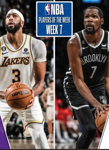 Kevin Durant y Anthony Davis, jugadores de la semana NBA