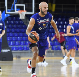 Primera sesión de trabajo en el Palau Blaugrana