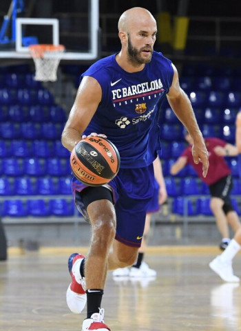 Primera sesión de trabajo en el Palau Blaugrana