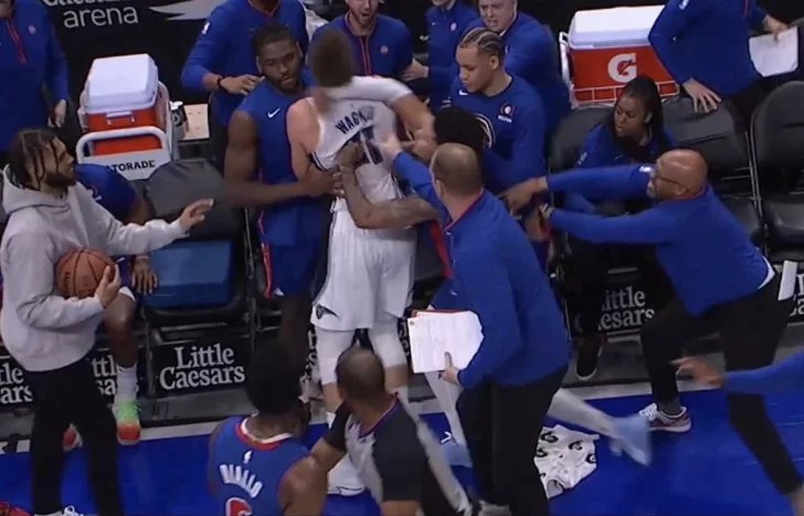 La pelea entre los jugadores de los Pistons y los Magic se salda con 11 supendidos