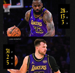 La química entre LeBron James y Luka Doncic eleva a los Lakers