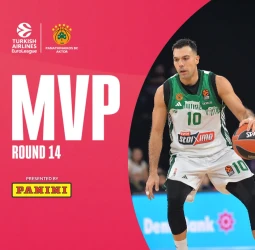 MVP de la jornada 14º de la EuroLeague: Kostas Sloukas, Panathinaikos AKTOR Atenas