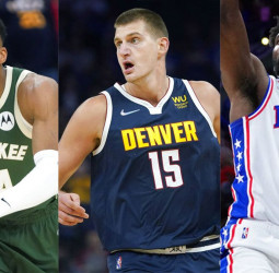 Jokic, Embiid y Antetokounmpo, la batalla por el MVP se encuentra en la recta final