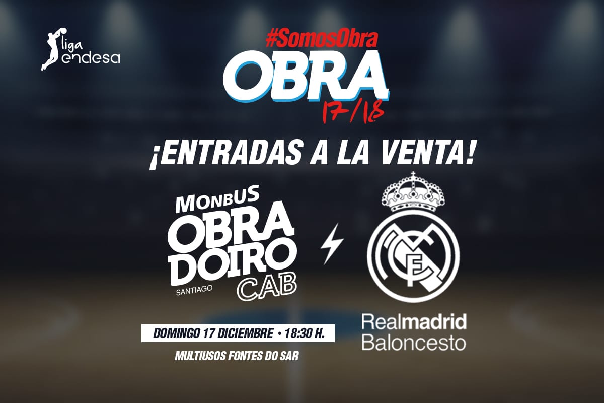Agotadas las entradas en Fondos y Tribuna Retráctil Norte para el Monbus Obradoiro – Real Madrid a falta de 12 días para el partido