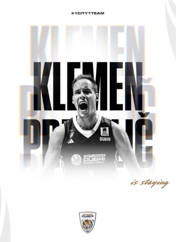 Klemen Prepelic seguirá en el Dubai Basketball y regresa a la Euroliga