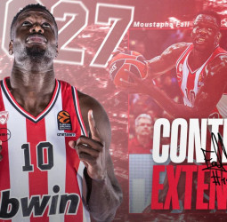 El Olympiacos amplia el contrato de Moustapha Fall