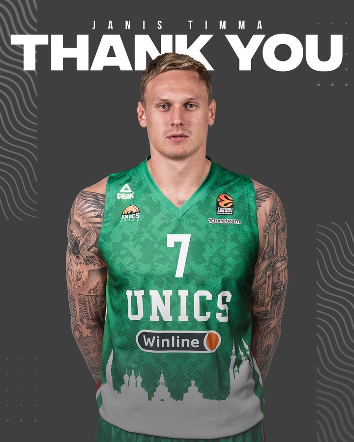 Janis Timma abandona el Unics Kazan