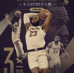 LeBron James ya es el tercer máximo anotador de todos los tiempos en la NBA
