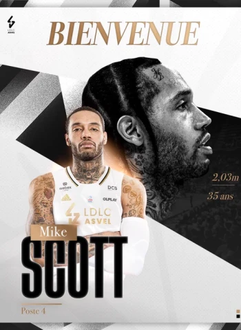 El ASVEL Villeurbanne anuncia el fichaje de Mike Scott