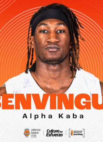 Valencia Basket incorpora al pívot Alpha Kaba hasta final de temporada