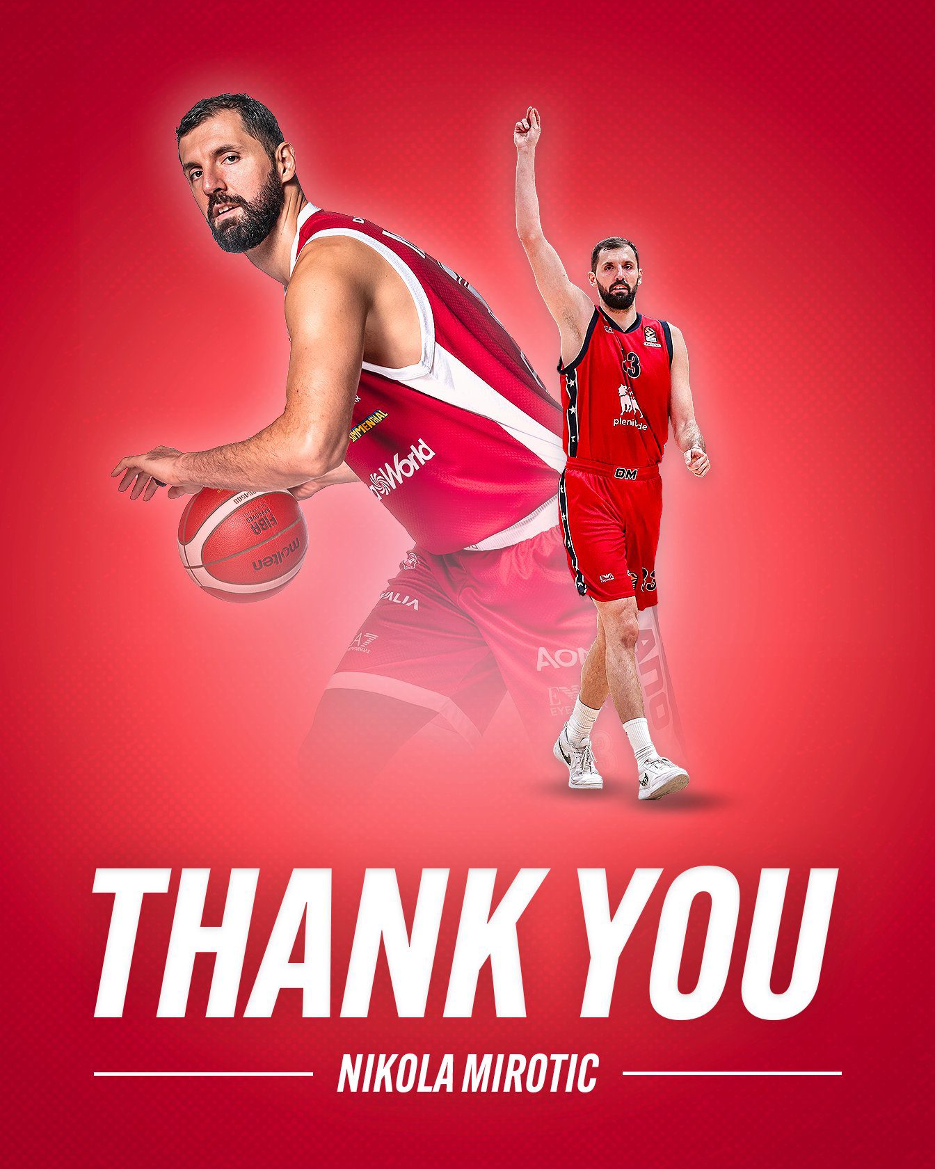 Olimpia Milano se despide de Nikola Mirotic tras dos temporadas