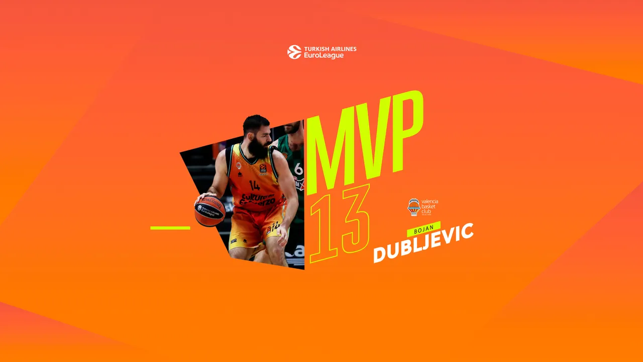 MVP jornqda 13 EuroLeague: Bojan Dubljevic, Valencia Basket