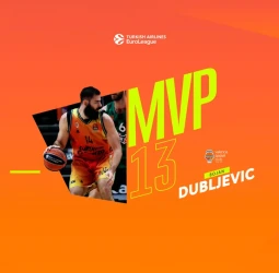 MVP jornqda 13 EuroLeague: Bojan Dubljevic, Valencia Basket