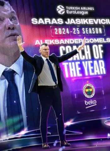 Sarunas Jasikevicius, nombrado Entrenador del Año Aleksander Gomelskiy 2024-25