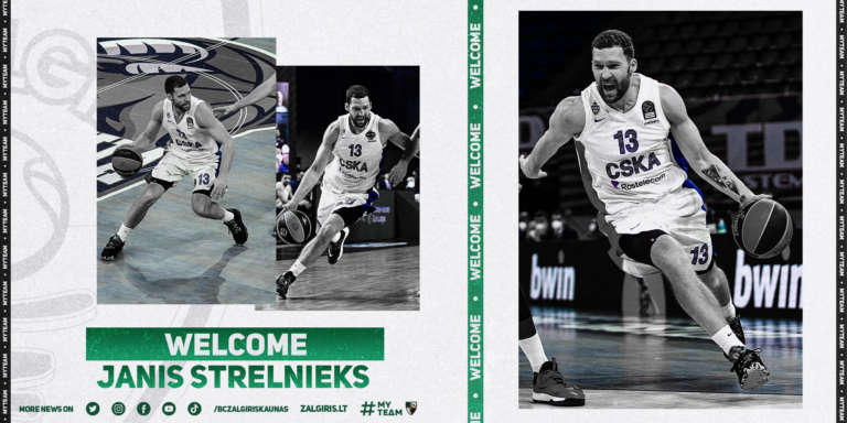 El Zalgiris Kaunas anuncia el fichaje de Janis Strelnieks