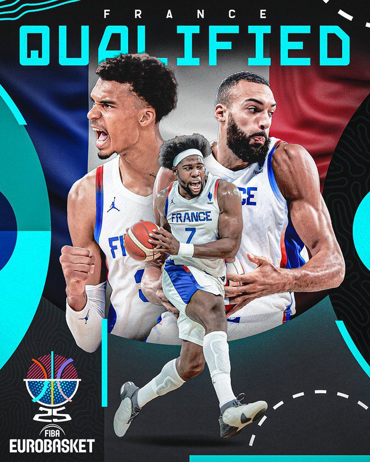 Francia asegura su clasificación para el EuroBasket 2025 y extiende su dominio