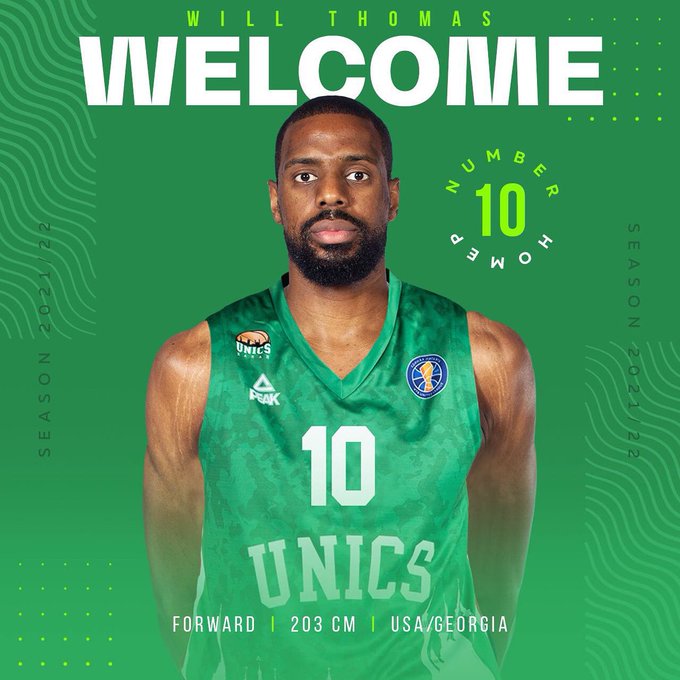 Will Thomas, nuevo jugador del Unics Kazan