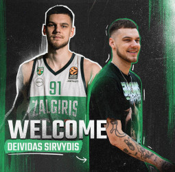 El Zalgiris Kaunas anuncia el fichaje de Deividas Sirvydis
