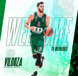 Las cifras de Luca Vildoza con los Milwaukee Bucks