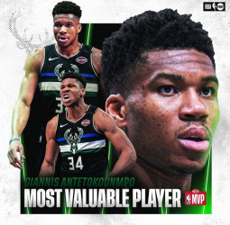 Giannis Antetokounmpo, MVP de la temporada NBA 2019/20