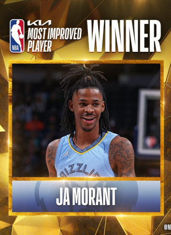 Ja Morant, jugador con mayor progresión de la temporada