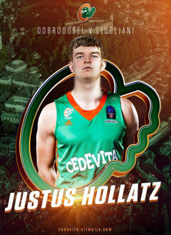 KK Cedevita Olimpija Ljubljana anuncia el fichaje de Justus Hollatz
