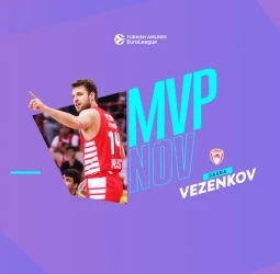 MVP de noviembre EuroLeague: Sasha Vezenkov, Olympiacos Piraeus