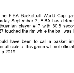 Los tres árbitros del Lituania vs Francia no arbritarán más en este Mundial