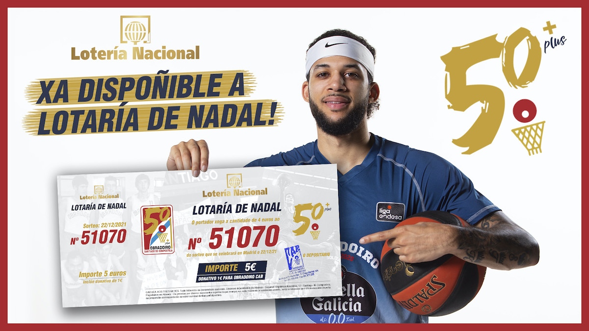 El Monbus Obradoiro repite con la fecha de fundación del club, el 51070, en la Lotería de Navidad