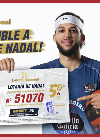 El Monbus Obradoiro repite con la fecha de fundación del club, el 51070, en la Lotería de Navidad