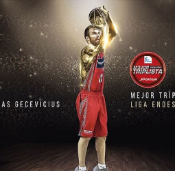Gecevicius recibe el Premio Sportium al Mejor Triplista de la Liga Endesa