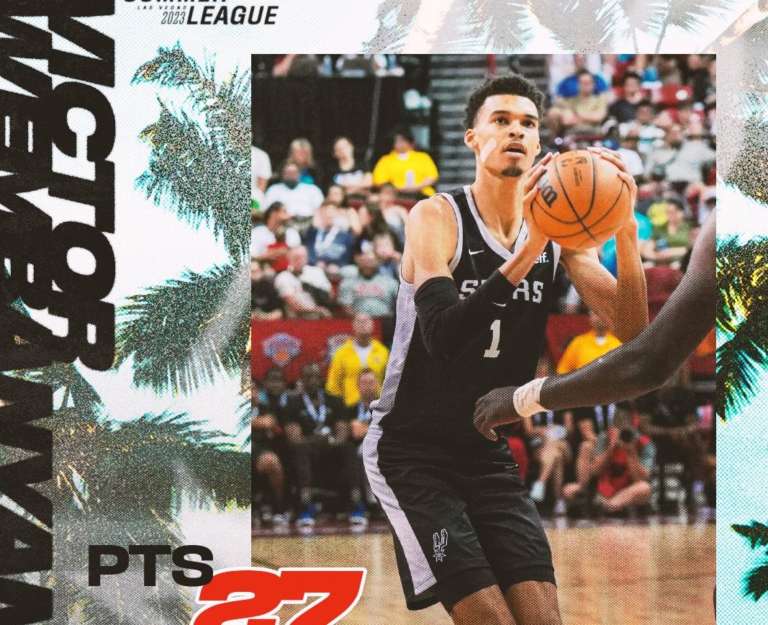 Victor Wembanyama se sale ante los Blazers