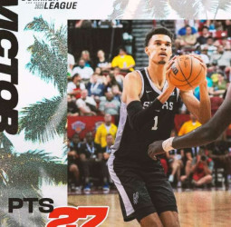 Victor Wembanyama se sale ante los Blazers