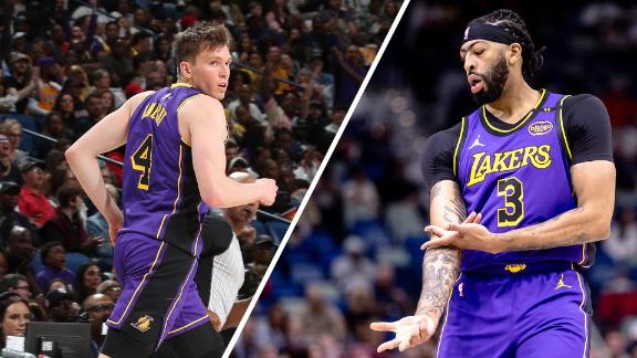 Anthony Davis y el novato Dalton Knecht, marcan el camino de los Lakers, 104-99