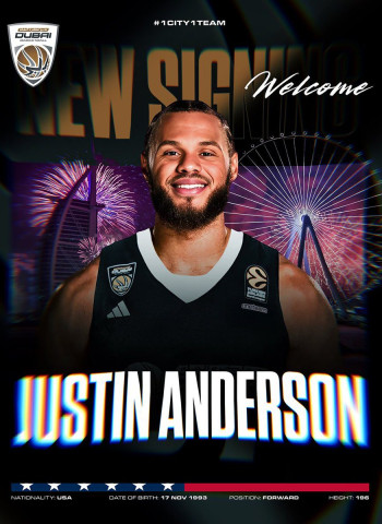 Justin Anderson, nuevo refuerzo exterior de Dubai Basketball