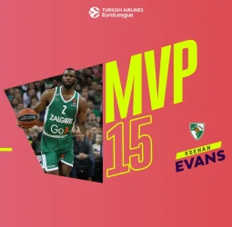 MVP de la jornada 15º EuroLeague : Keenan Evans, Zalgiris Kaunas