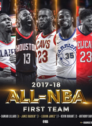 La NBA anuncia sus quintetos ideales de la temporada